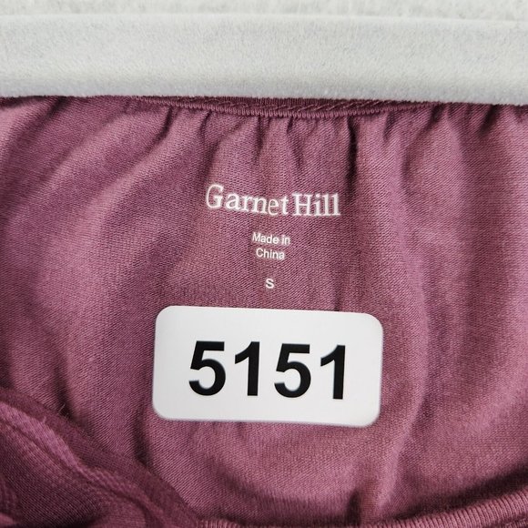 Garnet Hill Shirt Womens Small Mauve Purple Pink Cap Sleeve Scoop Neck Casual - Picture 6 of 9